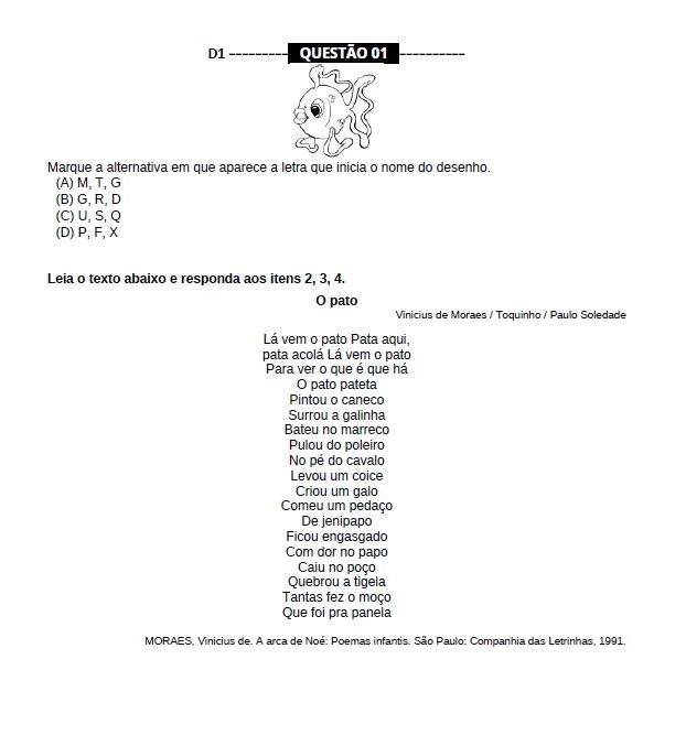 COMPILADO 1 DE QUESTÕES DE SIMULADOS - LP - ENSINO FUNDAMENTAL — amostra 4: 📚 COMPILADO DE QUESTÕES DE SIMULADOS – LÍNGUA…
