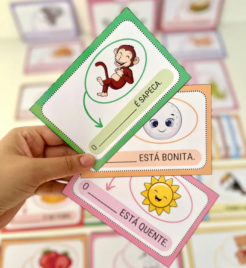 Complete a Frase: 50 Fichas em PDF para Alfabetização — capa do material