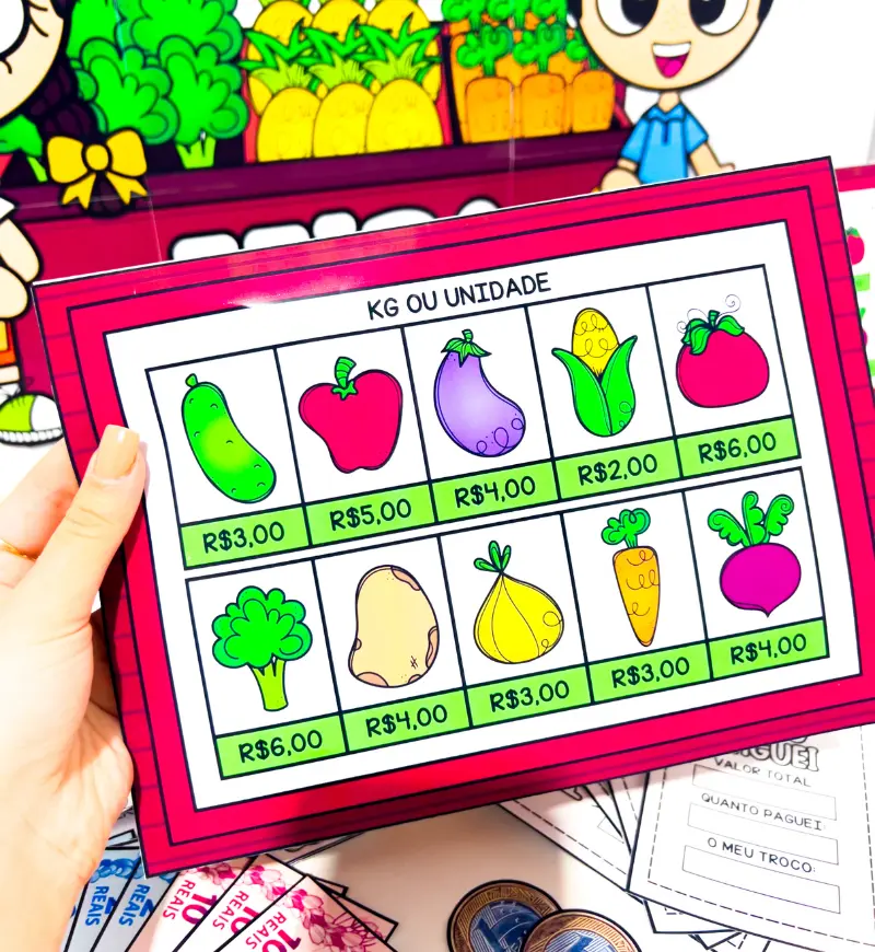 Comprando na Feira | PDF Matemática 1° ao 5° ano — amostra 3: Proporciona às crianças uma experiência lúdica e educativa…