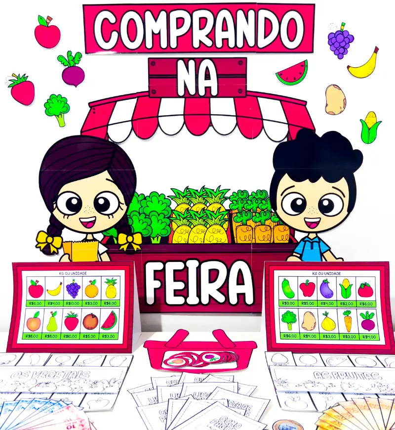 Comprando na Feira | PDF Matemática 1° ao 5° ano — amostra 6: Proporciona às crianças uma experiência lúdica e educativa…