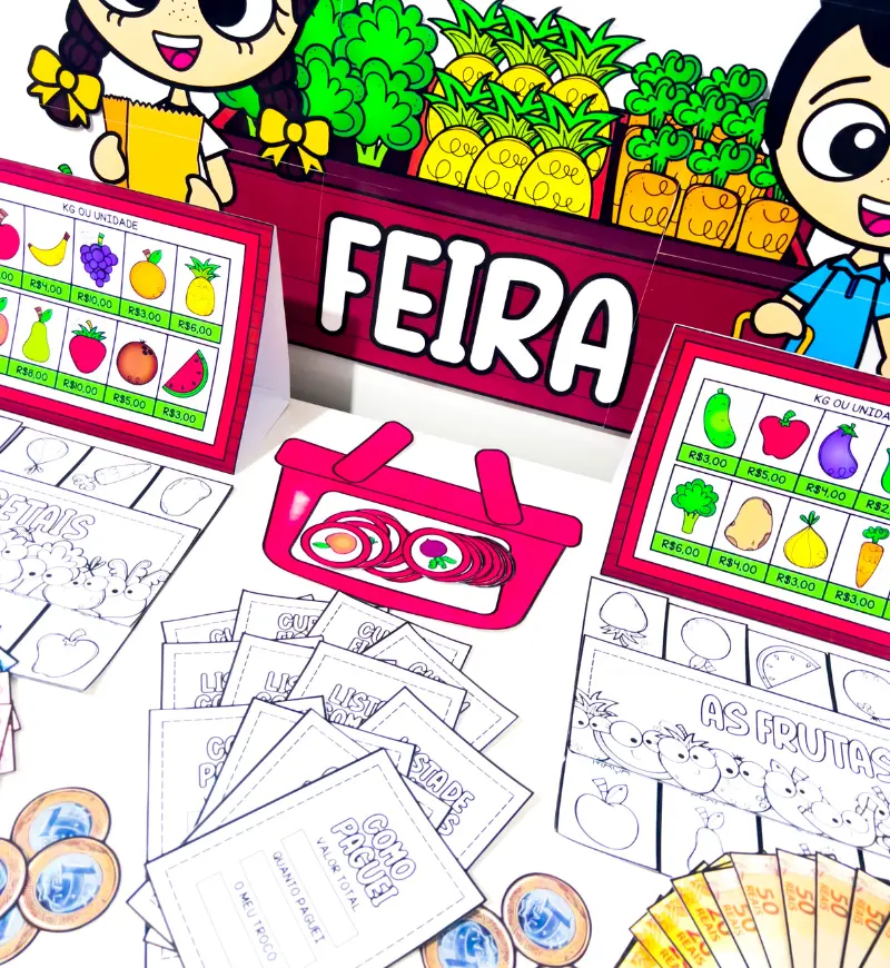 Comprando na Feira | PDF Matemática 1° ao 5° ano — amostra 7: Proporciona às crianças uma experiência lúdica e educativa…