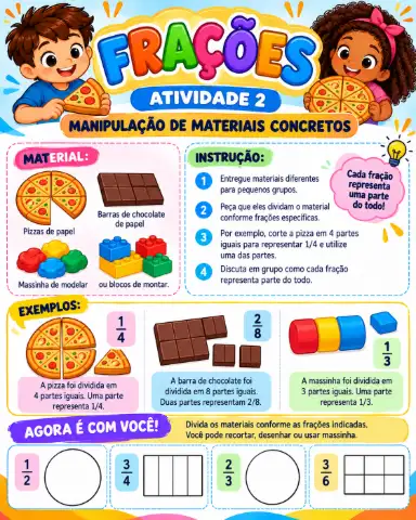 Conceito de frações: sequência didática para 4º e 5º ano — amostra 3: Como usar em sala