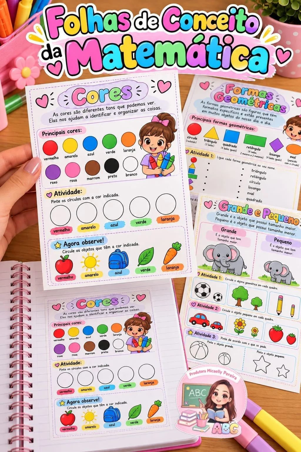 CONCEITOS DA MATEMÁTICA – ALFABETIZAÇÃO ANOS INICIAIS ✏️🌈 — capa do material