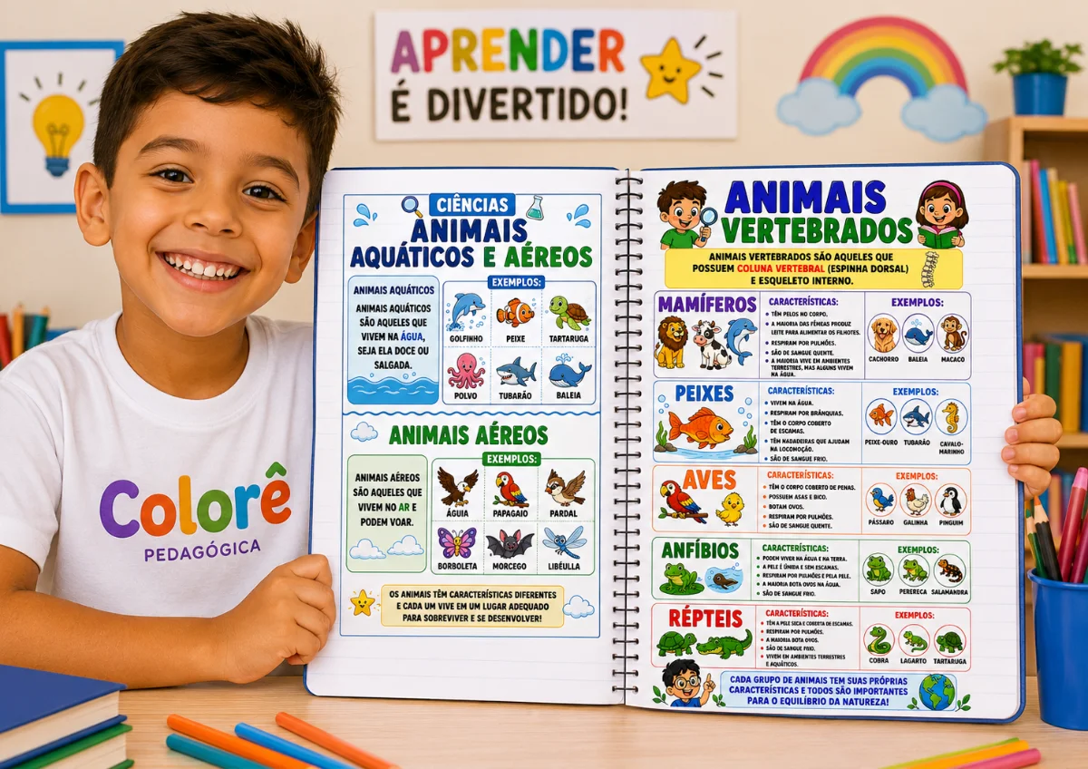 🐬🦅🐢 CONCEiTOS DE CIÊNCIAS – ANIMAIS | 3º ANO 🌎📚 — capa do material