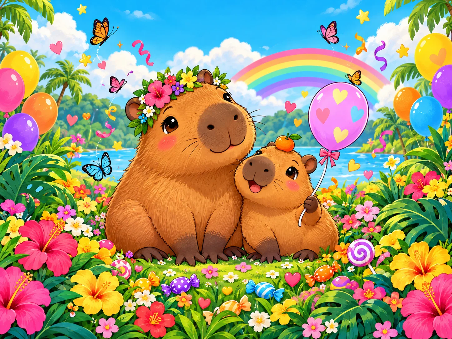 Cone para Doces Capivara – Molde Colorido em 2 Tamanhos — amostra 4: Deixe suas lembrancinhas mais fofas