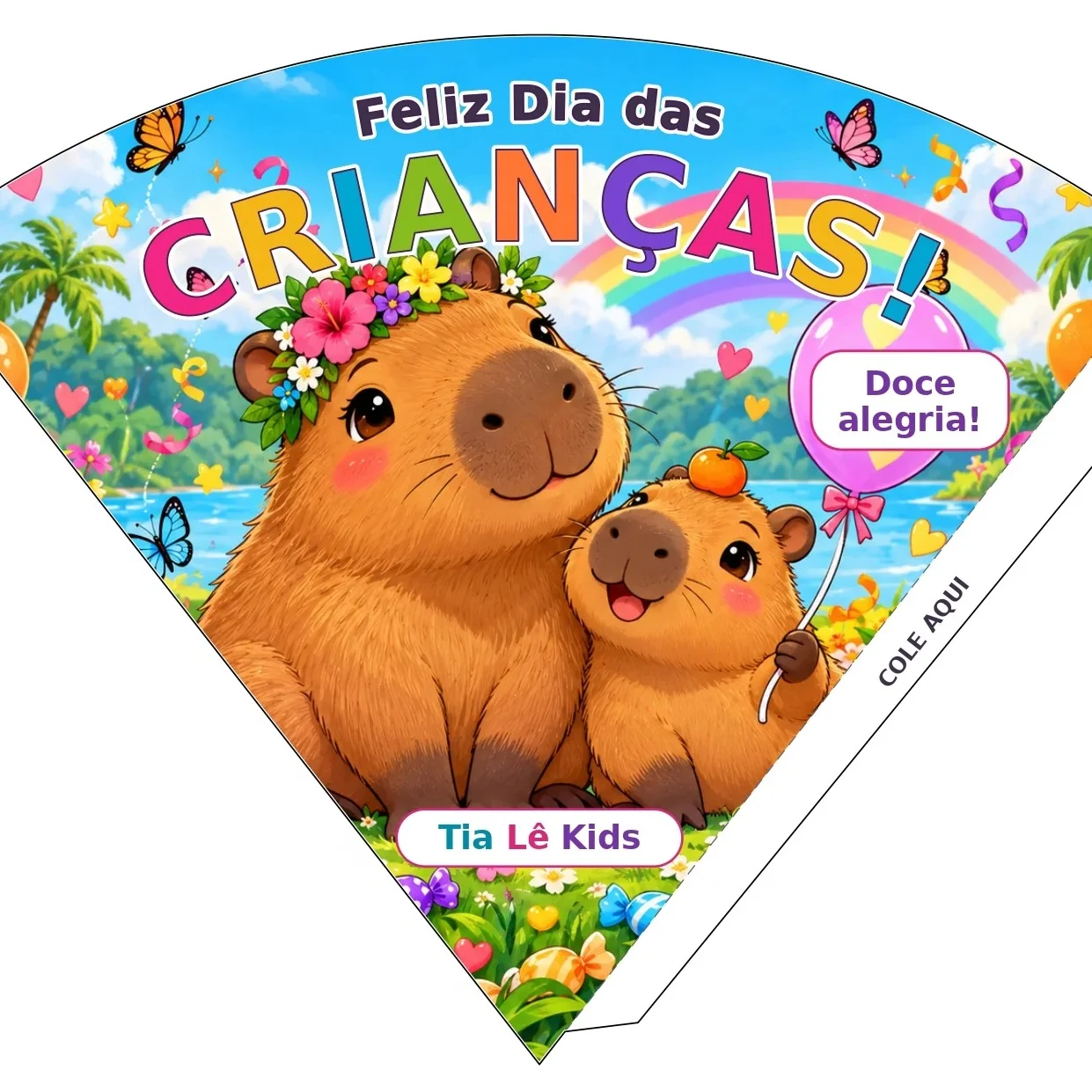 Cone para Doces Capivara – Molde Colorido em 2 Tamanhos — Datas comemorativas para Todas as séries: Deixe suas…