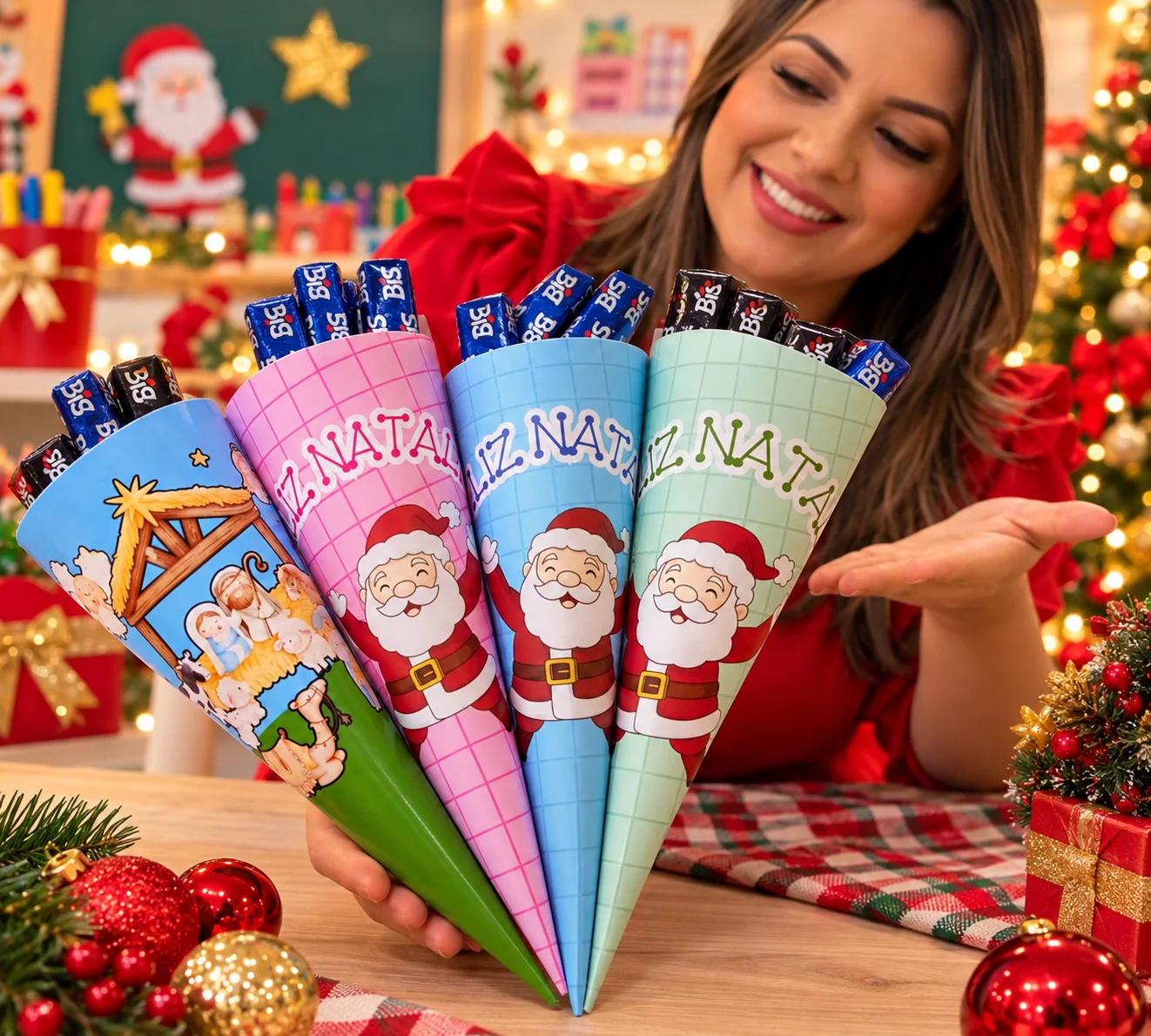 🎄✨ CONE TRUFADO NATALINO – UMA DOÇURA DE NATAL! 🎅🍫 — Datas comemorativas para Educação Infantil: Deixe seu Natal ainda…