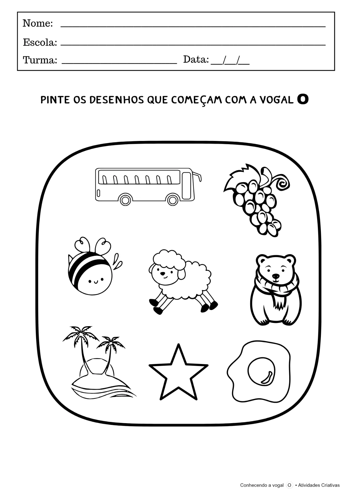 Conhecendo a vogal O | Educação Infantil — amostra 2: Aprenda a Vogal O de forma divertida