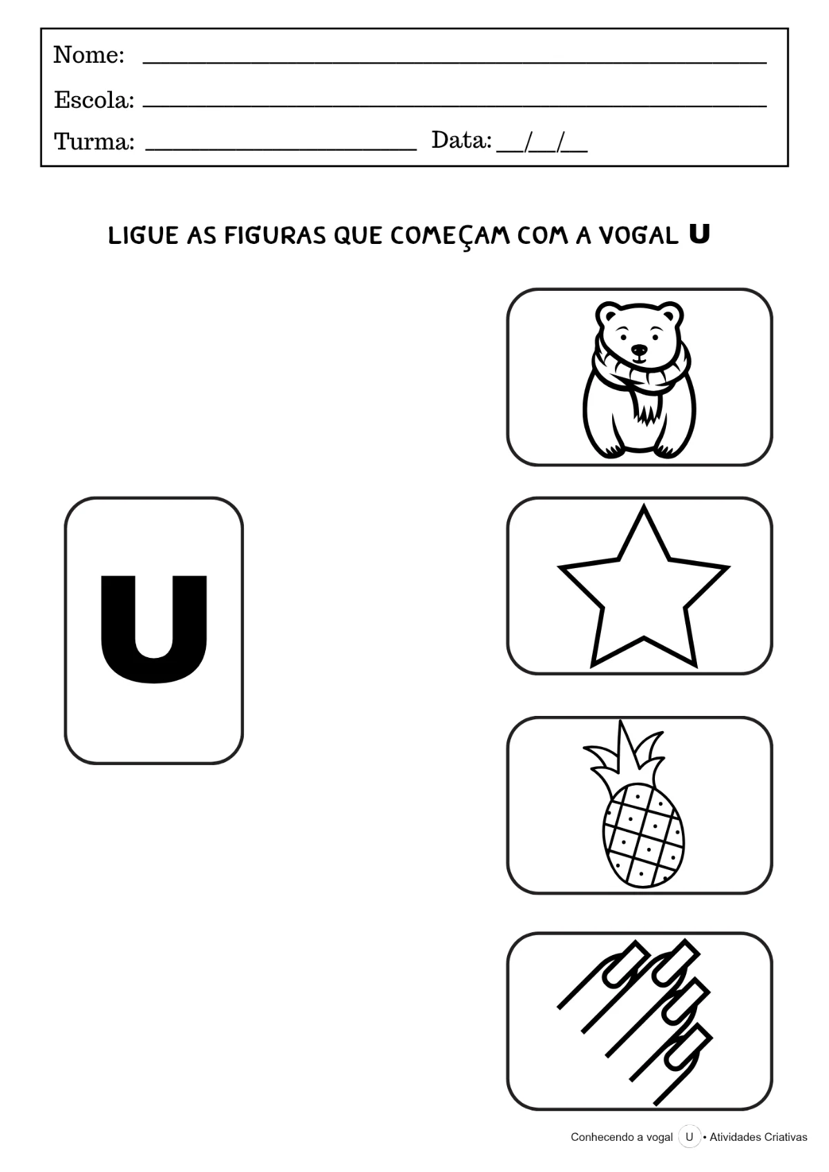 Conhecendo a vogal U | Educação Infantil — amostra 4: Aprenda a Vogal U de forma divertida