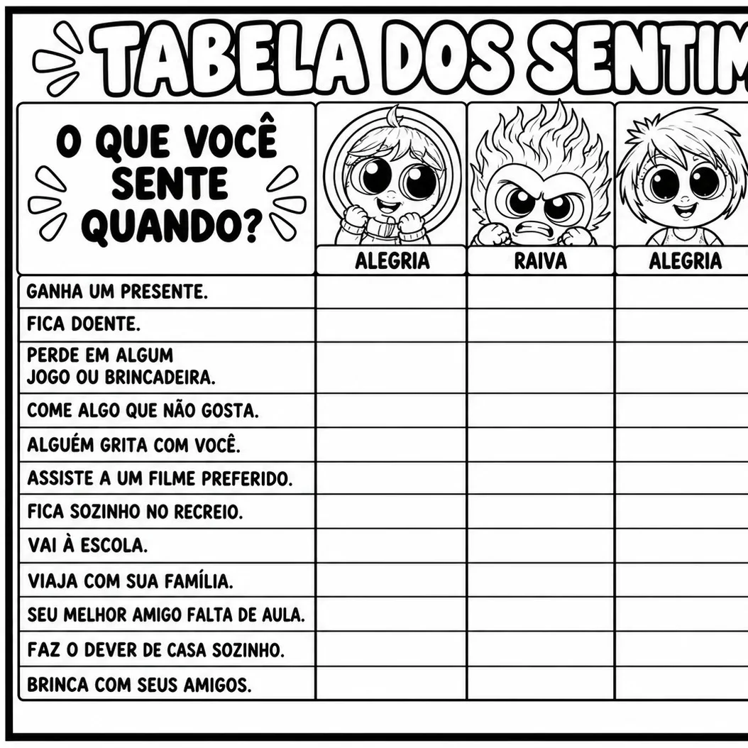 CONHECENDO EMOÇÕES, CRIANDO TABELAS E GRÁFICOS. — amostra 4: Objetivos pedagógicos