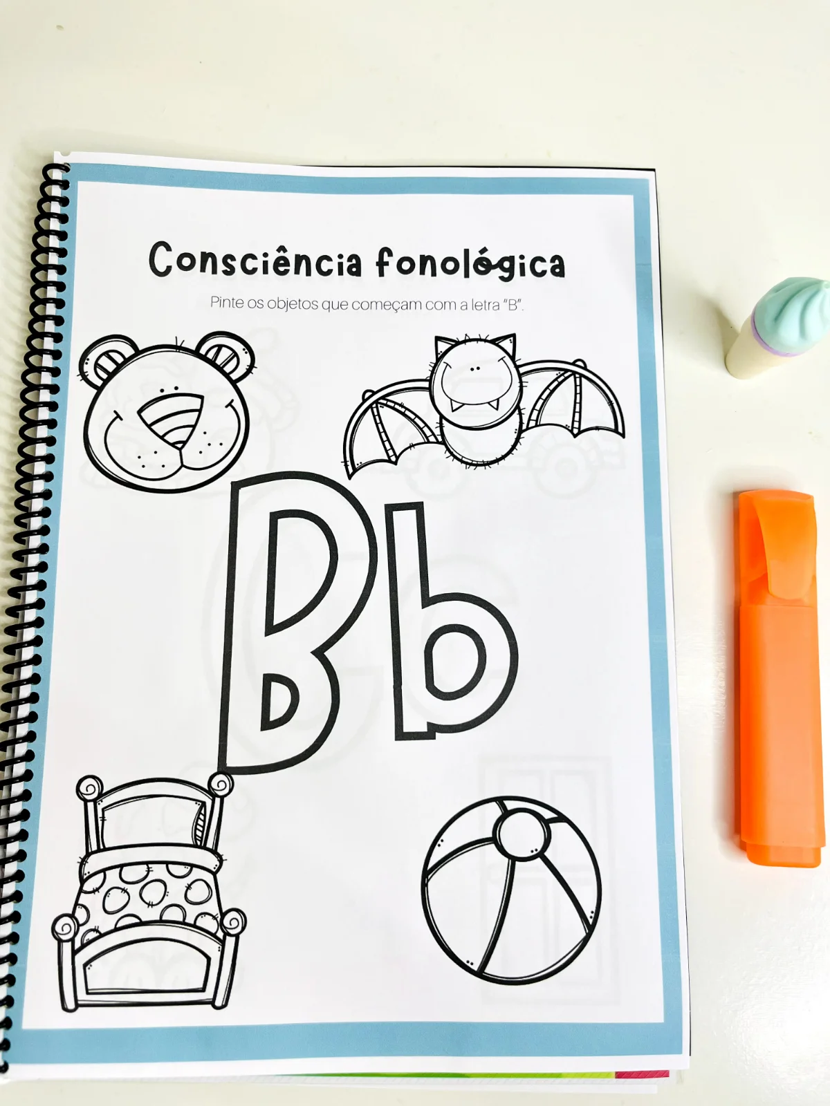 Consciência Fonológica: Apostila de Atividades PDF — amostra 2: Sequência de atividades de rimas, sílabas e fonemas para…