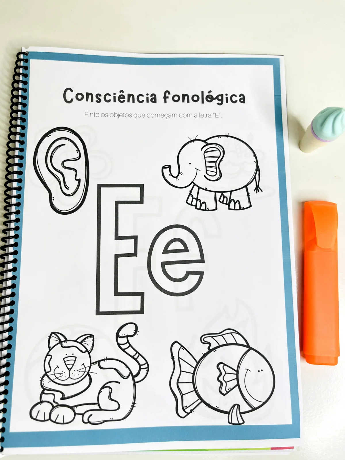 Consciência Fonológica: Apostila de Atividades PDF — amostra 4: Sequência de atividades de rimas, sílabas e fonemas para…