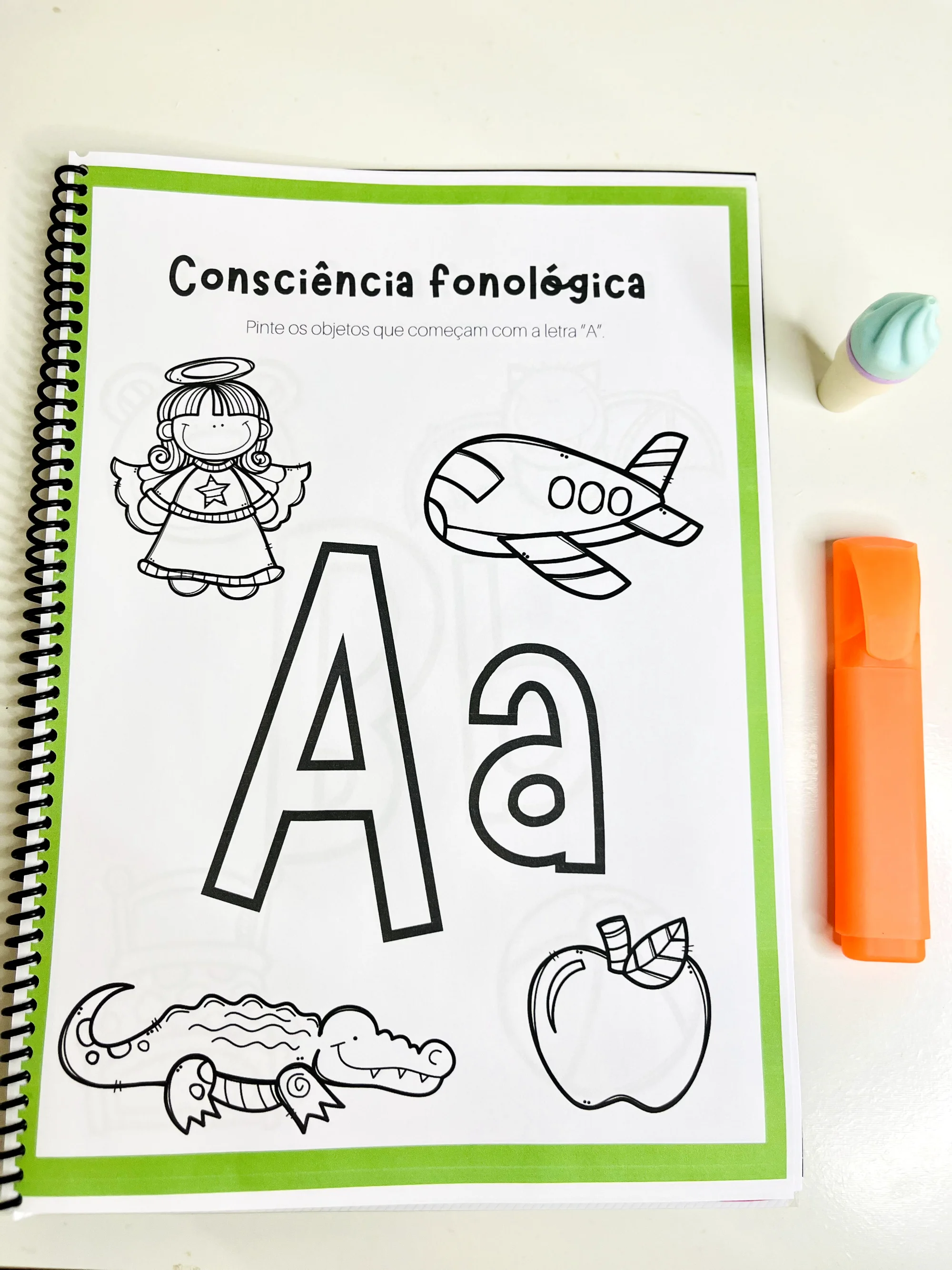 Consciência Fonológica: Atividades com o Alfabeto — amostra 1: Caderno de consciência fonológica com 28 páginas para… Consciência Fonológica: Atividades com o Alfabeto — amostra 1: Caderno de consciência fonológica com 28 páginas para…
