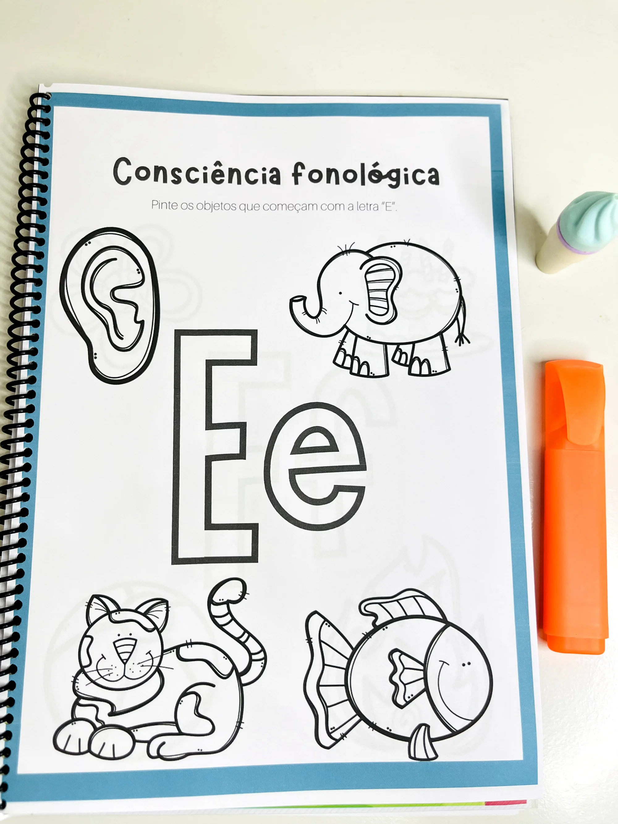 Consciência Fonológica: Atividades com o Alfabeto — amostra 4: Caderno de consciência fonológica com 28 páginas para… Consciência Fonológica: Atividades com o Alfabeto — amostra 4: Caderno de consciência fonológica com 28 páginas para…