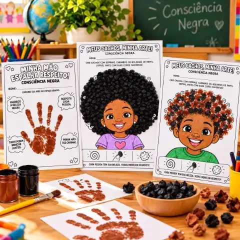 Consciência Negra – 2 Atividades das Mãozinhas em PDF -Ensino Infantil — capa do material