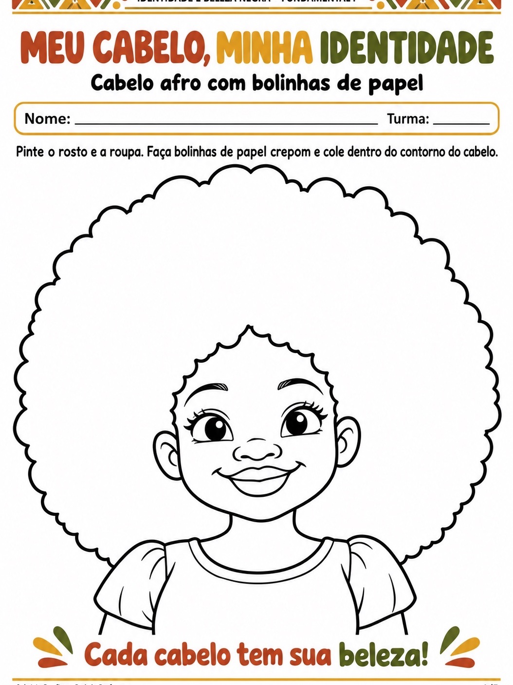 Consciência Negra: 5 Atividades de Pintura e Colagem – Fundamental 1 — amostra 1: 5 atividades de Consciência Negra para o…