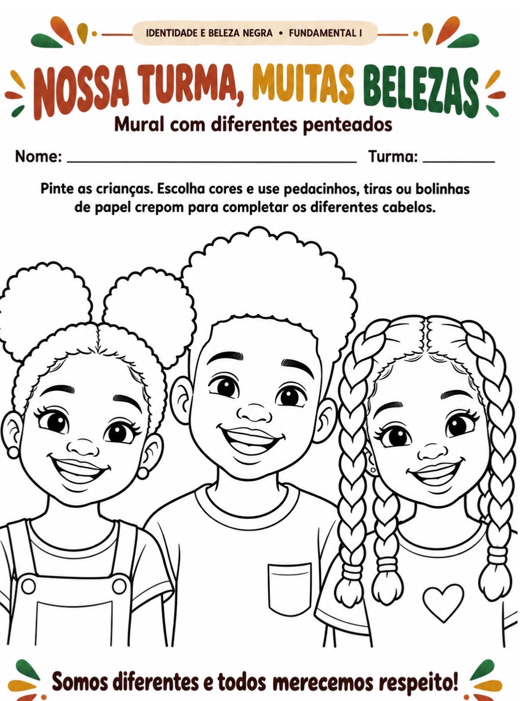 Consciência Negra: 5 Atividades de Pintura e Colagem – Fundamental 1 — amostra 4: 5 atividades de Consciência Negra para o…