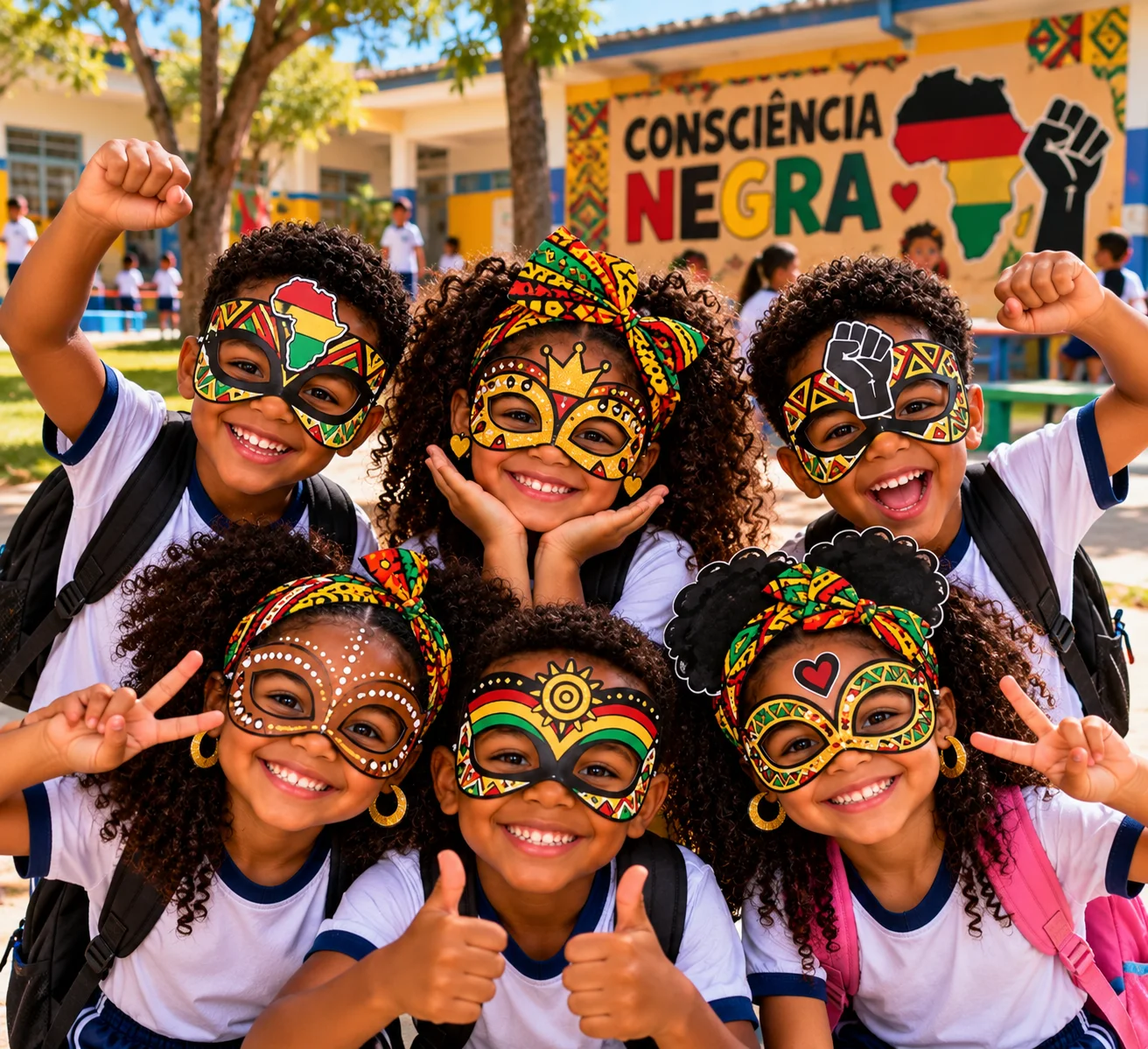 CONSCIÊNCIA NEGRA – MÁSCARAS DA CULTURA E DA IDENTIDADE — amostra 1: Um material lindo, colorido e especial para trabalhar…