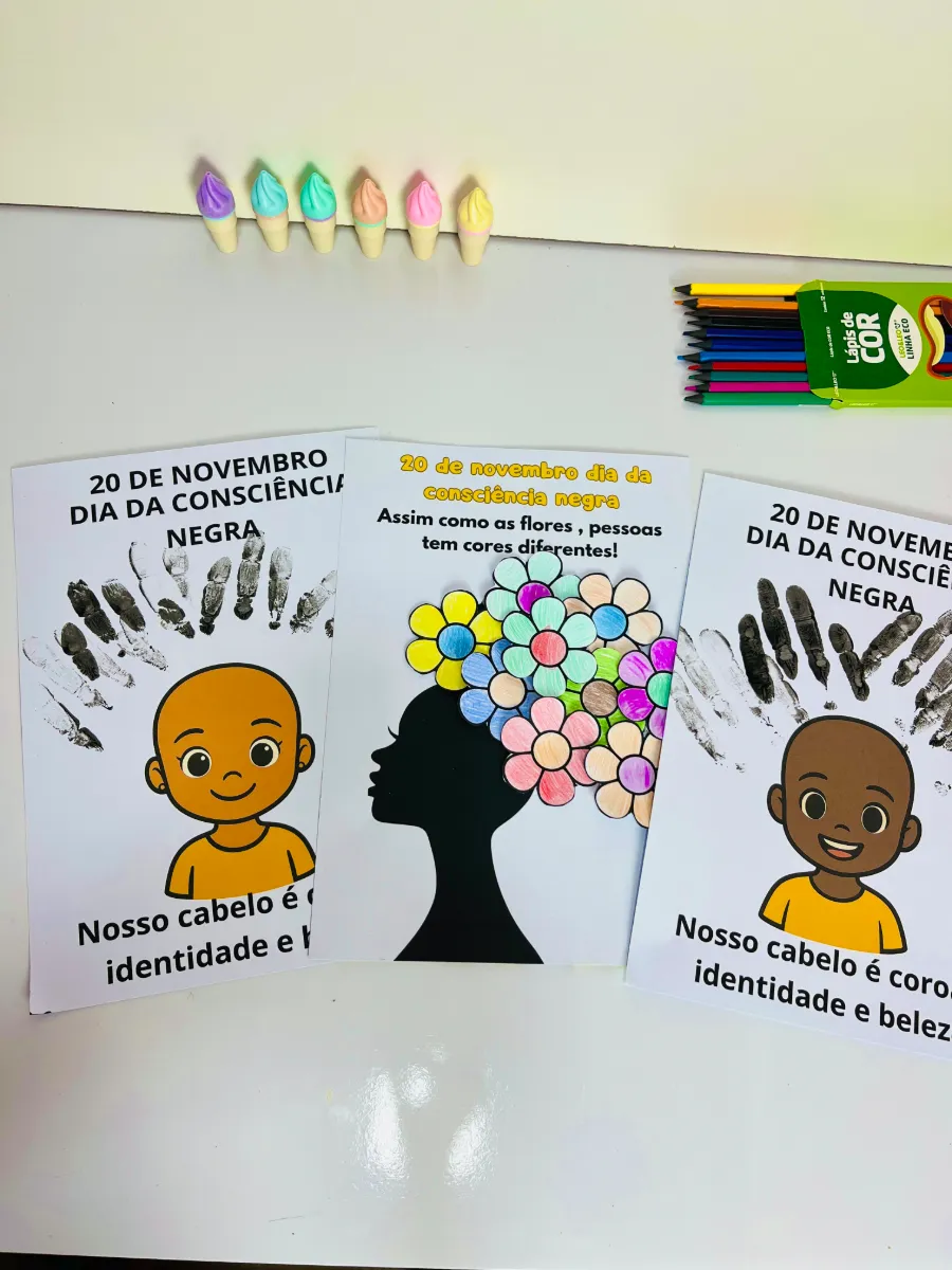Consciência Negra na Educação Infantil – Atividade para Colorir — amostra 6: Atividade de Consciência Negra para Educação…