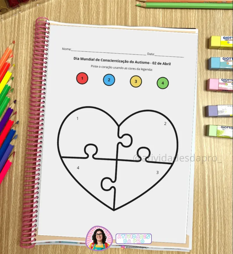 Conscientização do Autismo: Kit Pedagógico para Imprimir — amostra 2: O que vem no kit