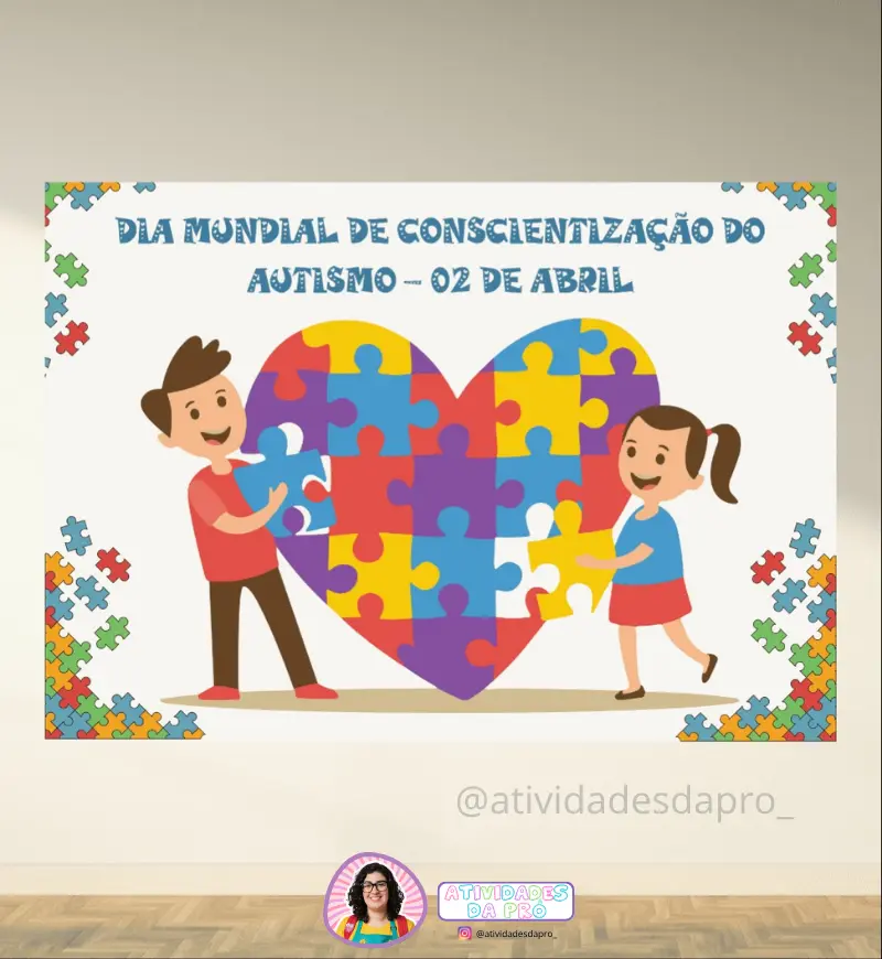 Conscientização do Autismo: Kit Pedagógico para Imprimir — Apostilas para Educação Infantil: Trabalhe a conscientização do…