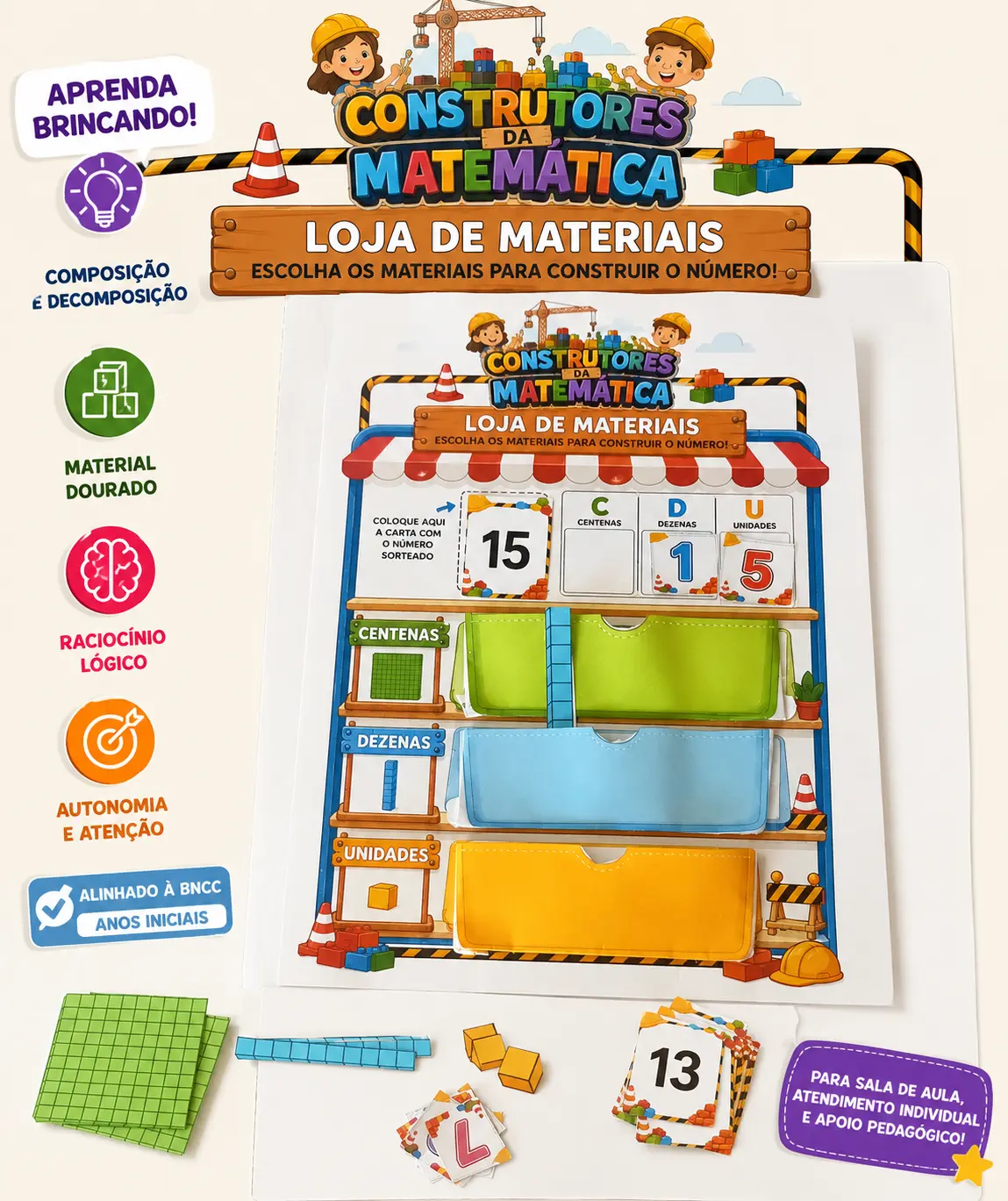Construtores da Matemática | Jogo de Composição e Decomposição — capa do material