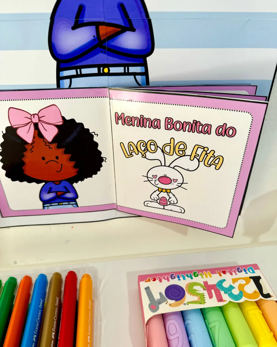 Contação de História - Menina Bonita do Laço de Fita — amostra 5: Livro gigante de parede (35x45cm) "Menina Bonita do Laço…