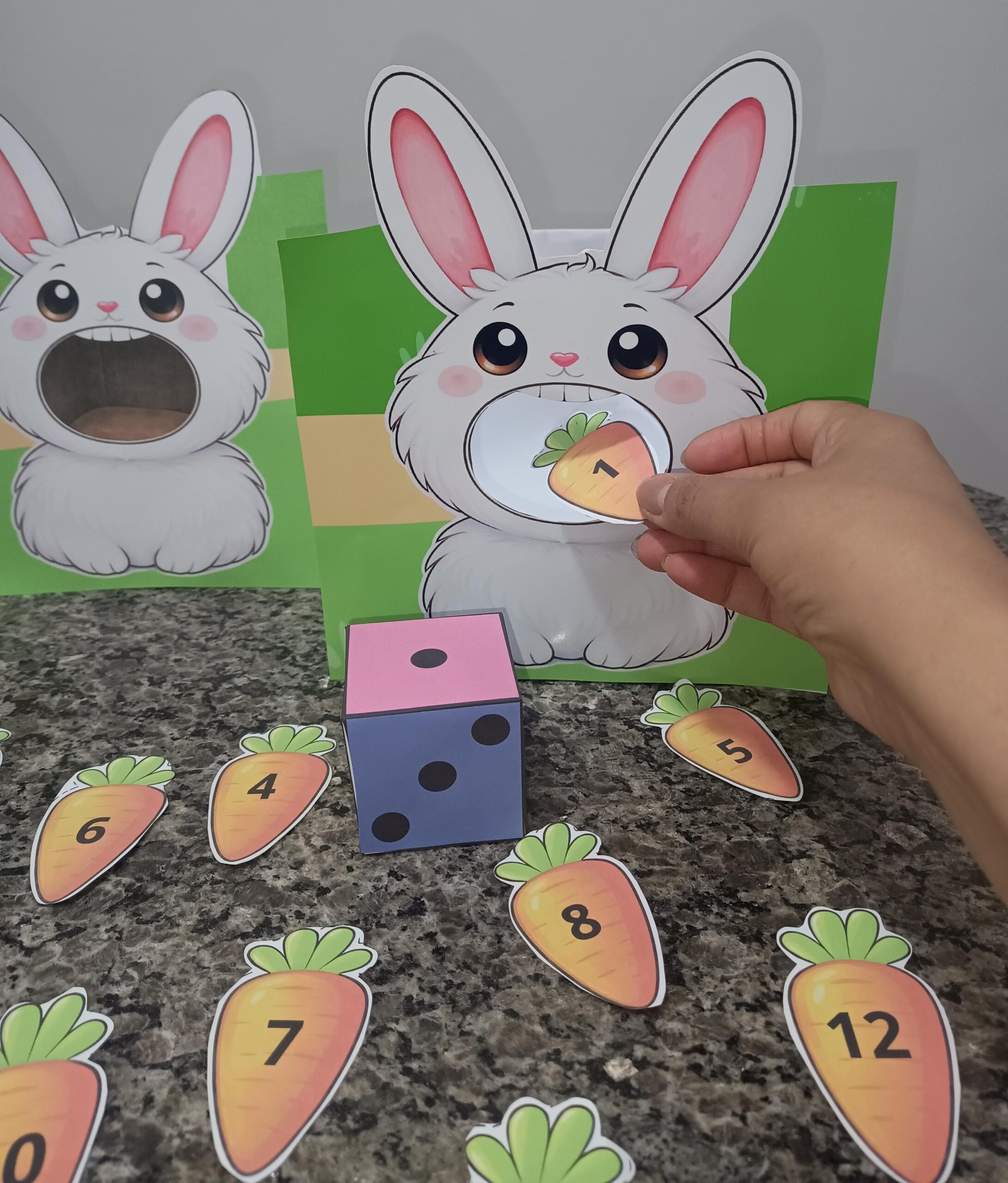 Contagem: contando cenouras com o coelhinhos – PDF para Imprimir | Educação Infantil — amostra 1: O que vem no material