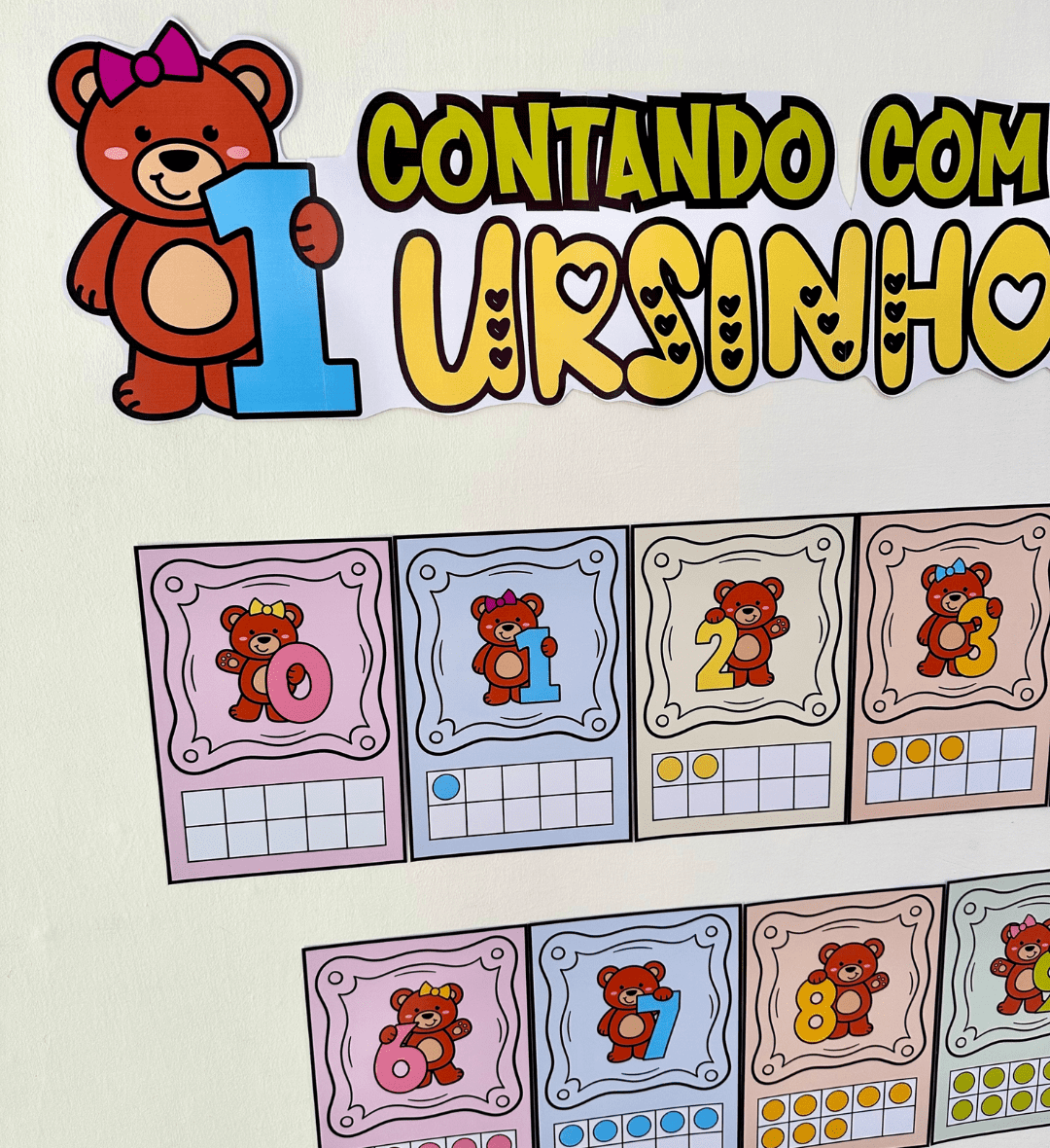 Contagem de 0 a 10 com Ursinhos: PDF para Imprimir — amostra 5: Explore a contagem de 0 a 10 com ursinhos em um PDF para…