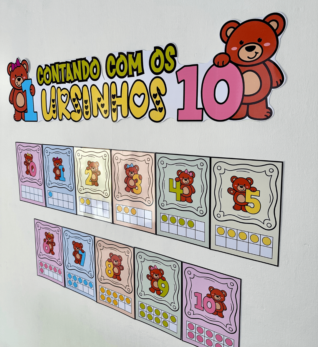 Contagem de 0 a 10 com Ursinhos: PDF para Imprimir — amostra 6: Explore a contagem de 0 a 10 com ursinhos em um PDF para…