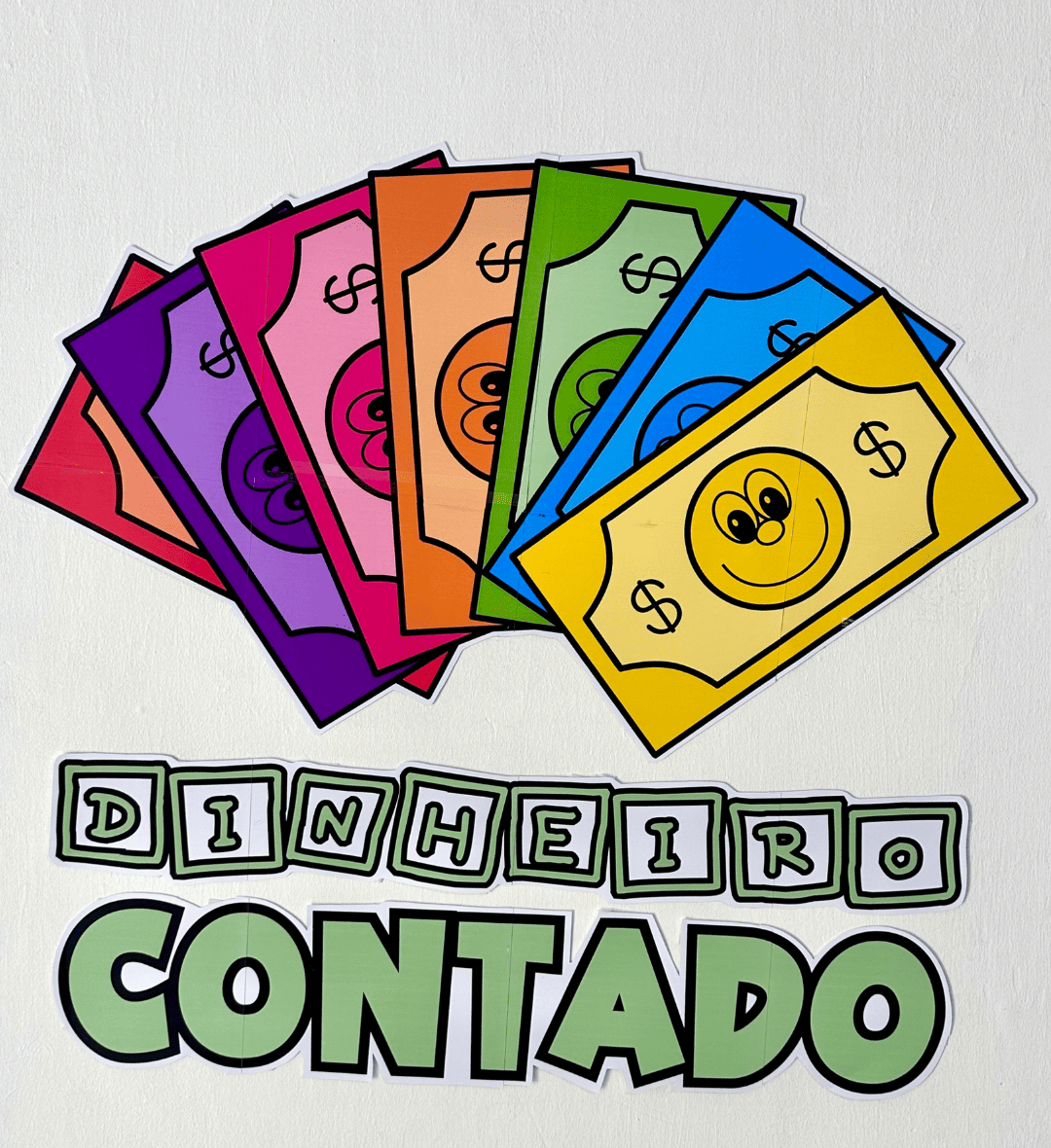 Contagem na Educação Infantil: Kit Dinheiro Contado em PDF — amostra 1: Contagem na Educação Infantil com numerais de 1 a 20