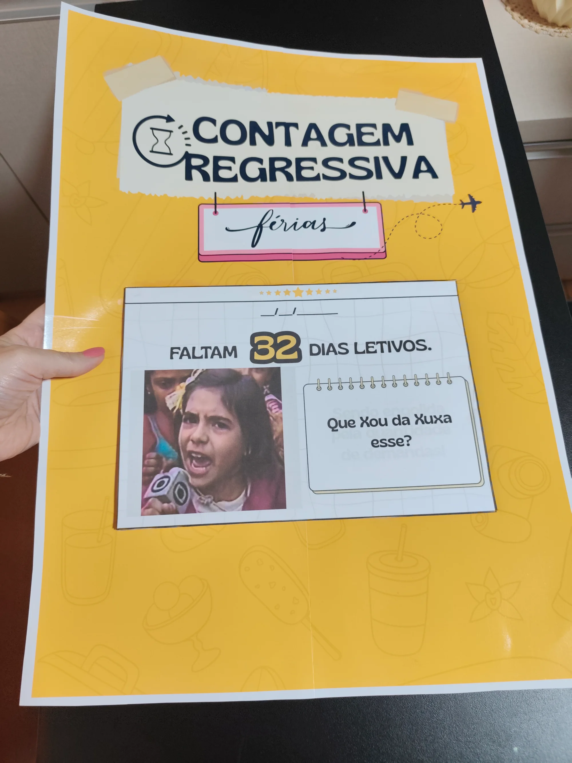 Contagem Regressiva para Férias com Memes — amostra 1: Contagem regressiva divertida com memes para acompanhar os últimos…