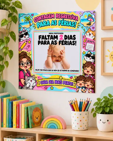 Contagem Regressiva para Férias da Professora — amostra 3: 30 dias de memes e diversão até as férias Contagem Regressiva para Férias da Professora — amostra 3: 30 dias de memes e diversão até as férias