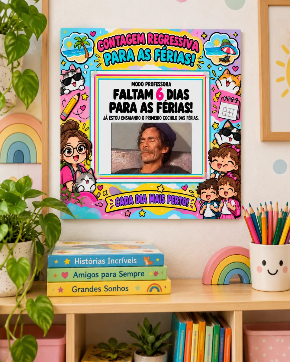 Contagem Regressiva para Férias da Professora — Outros para Todas as séries: 30 dias de memes e diversão até as férias