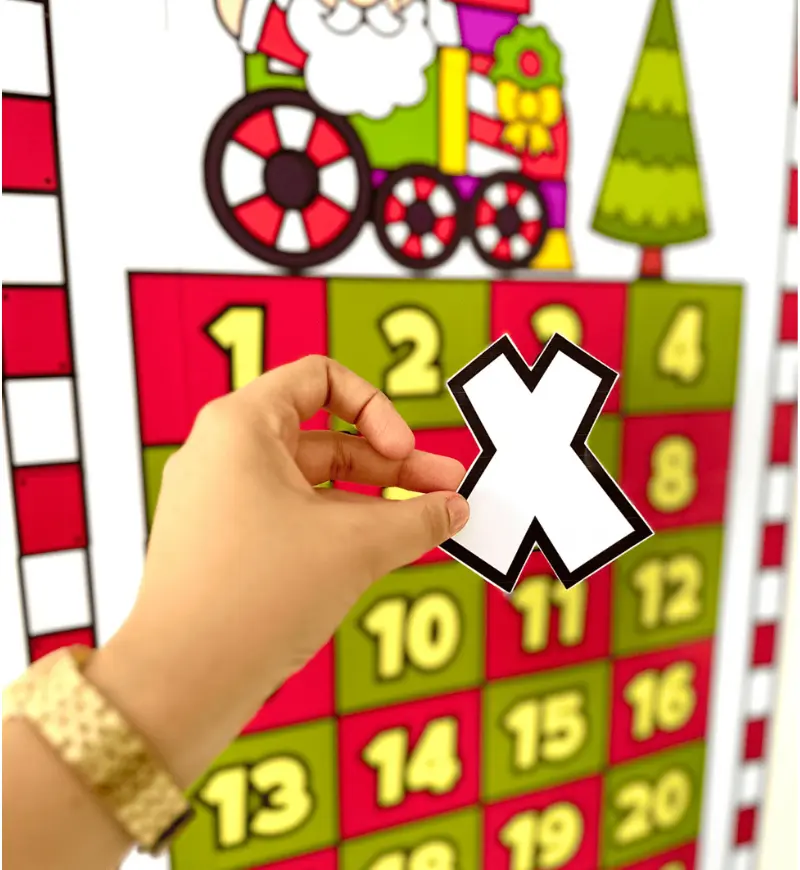Contagem Regressiva para Natal: Painel em PDF para Imprimir — amostra 2: O que vem no material