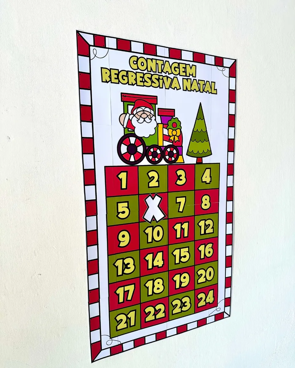 Contagem Regressiva para o Natal – Painel Ampliado em PDF — amostra 4: Transforme a espera pelo Natal em um momento…