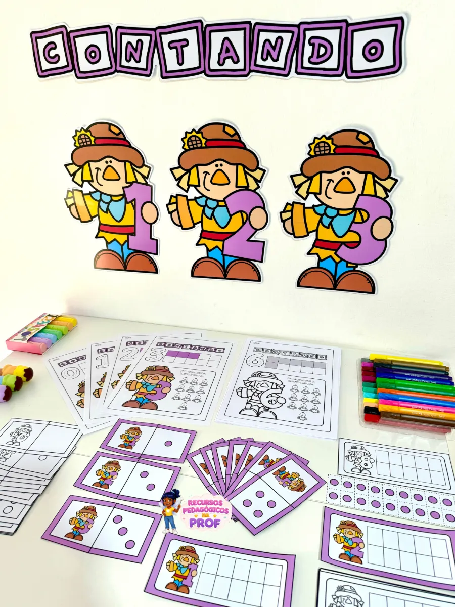 CONTANDO 1, 2, 3 - KIT NUMERAIS DE 0 A 10 — Atividades para 1º ano: Um recurso completo para enriquecer suas aulas e…
