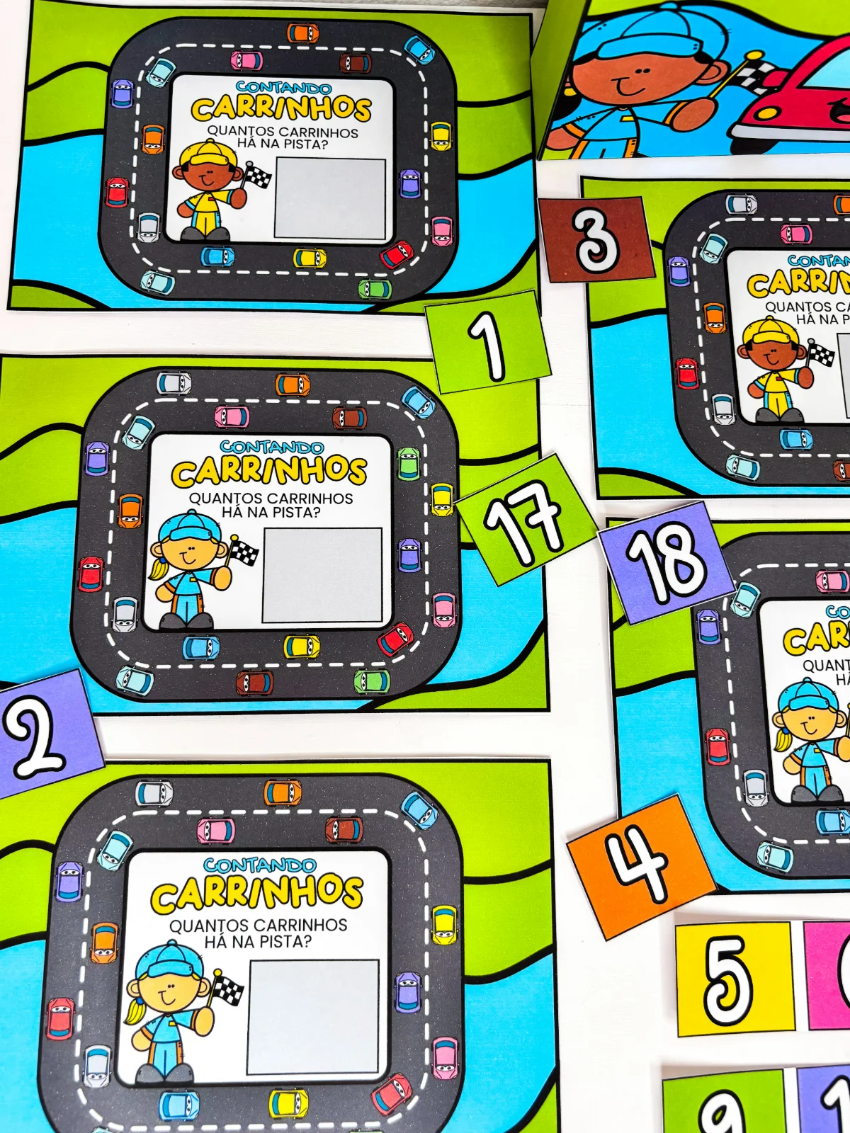 Contando Carrinhos | Educação Infantil e Anos Iniciais — amostra 1: O que vem no material