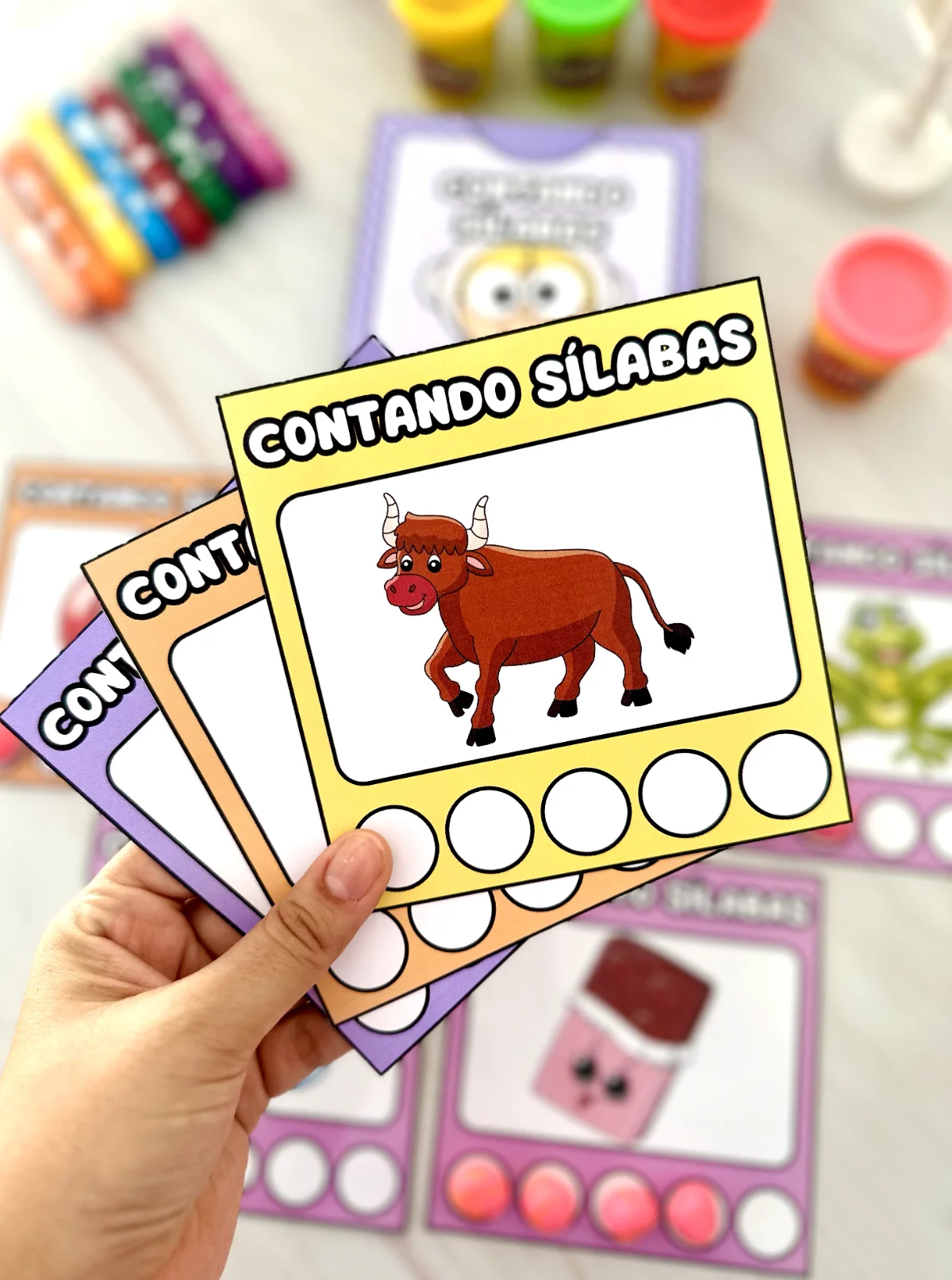 Contando Sílabas – Atividades para Imprimir — amostra 1: O que vem no material