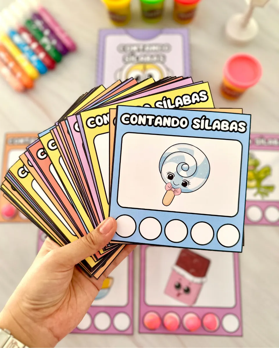 Contando Sílabas em PDF: Atividade de Consciência Silábica para Educação Infantil — amostra 3: Contando Sílabas…