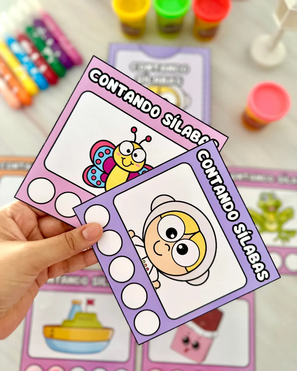Contando Sílabas em PDF: Atividade de Consciência Silábica para Educação Infantil — amostra 5: Contando Sílabas…