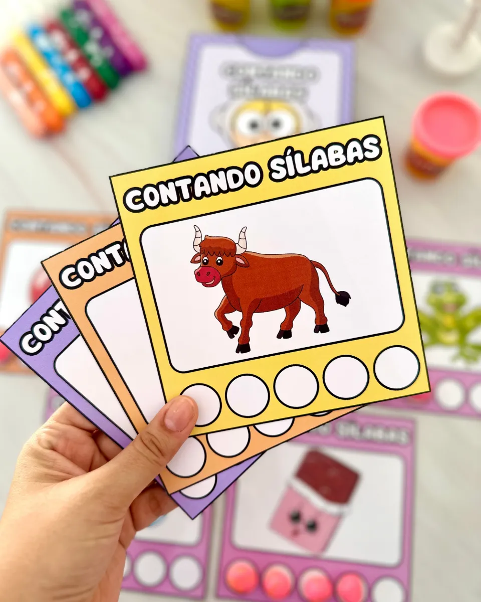 Contando Sílabas em PDF: Atividade de Consciência Silábica para Educação Infantil — amostra 6: Contando Sílabas…