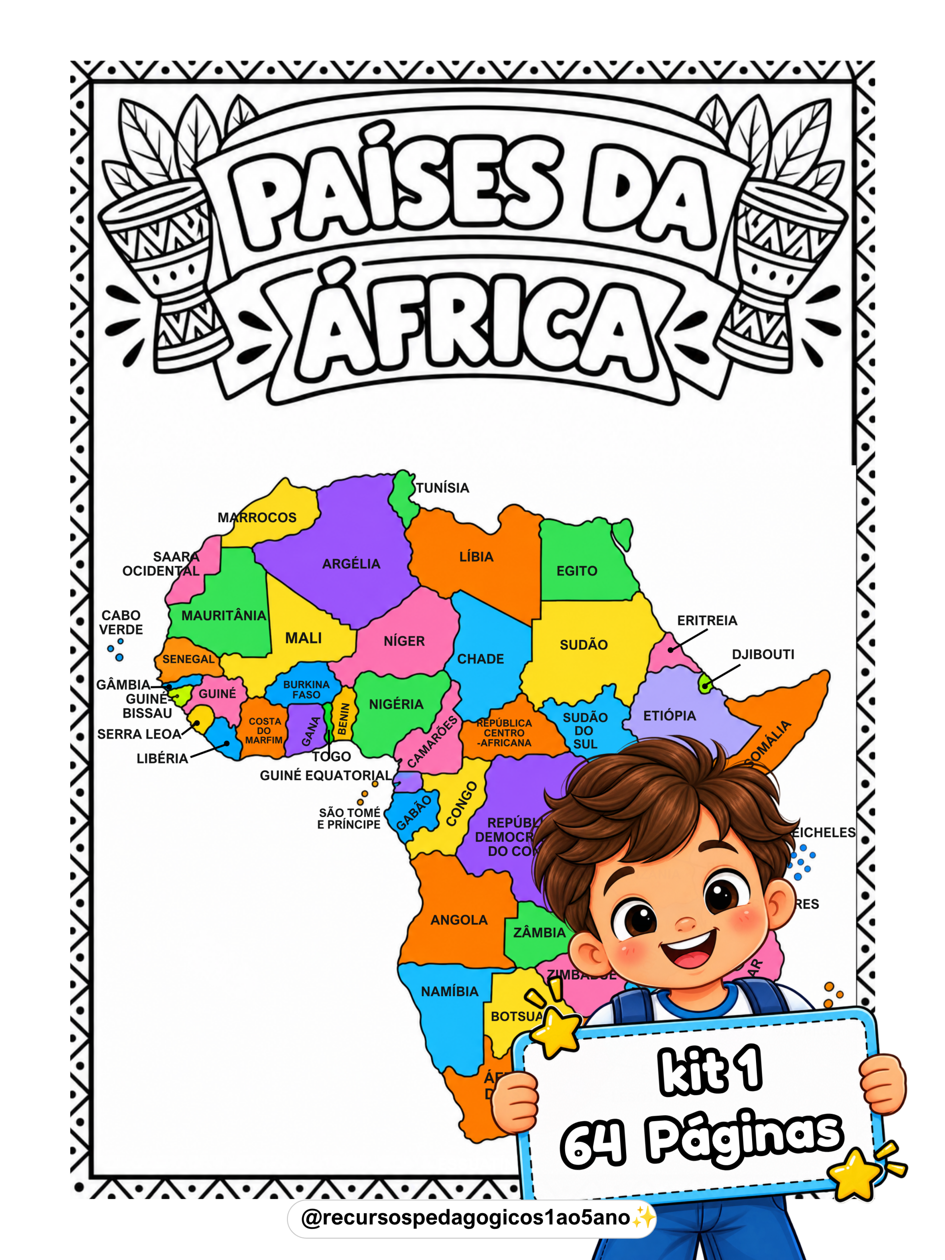 Continente Africano – 54 países + jogo educativo | 5º ano — amostra 2: 🎁 Monte seu próprio combo pedagógico!