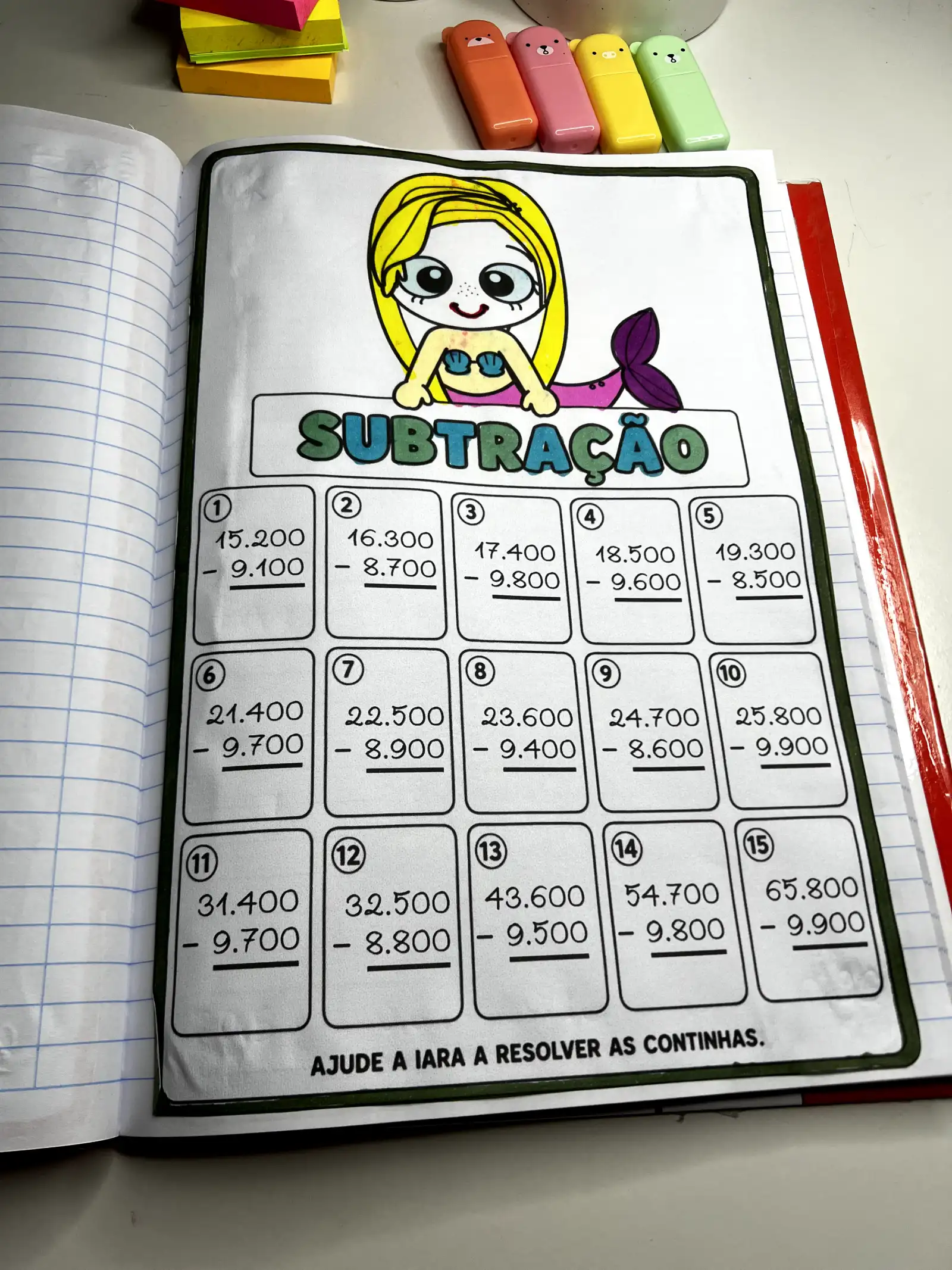 Continhas das 4 Operações Para o 4º Ano - Tema Folclore — amostra 1: Atividades de Matemática para o 4º ano com 240…