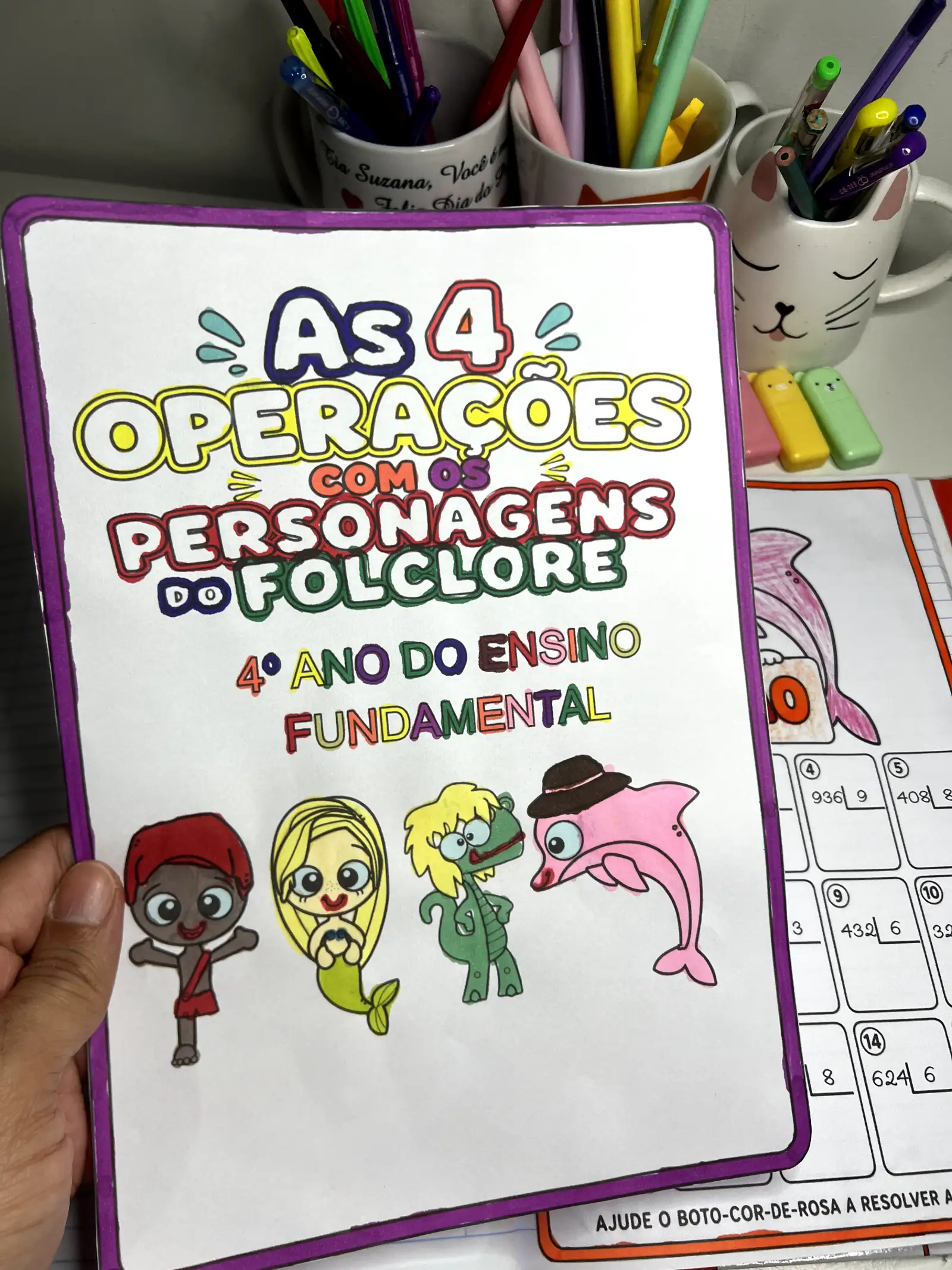 Continhas das 4 Operações Para o 4º Ano - Tema Folclore — amostra 4: Atividades de Matemática para o 4º ano com 240…