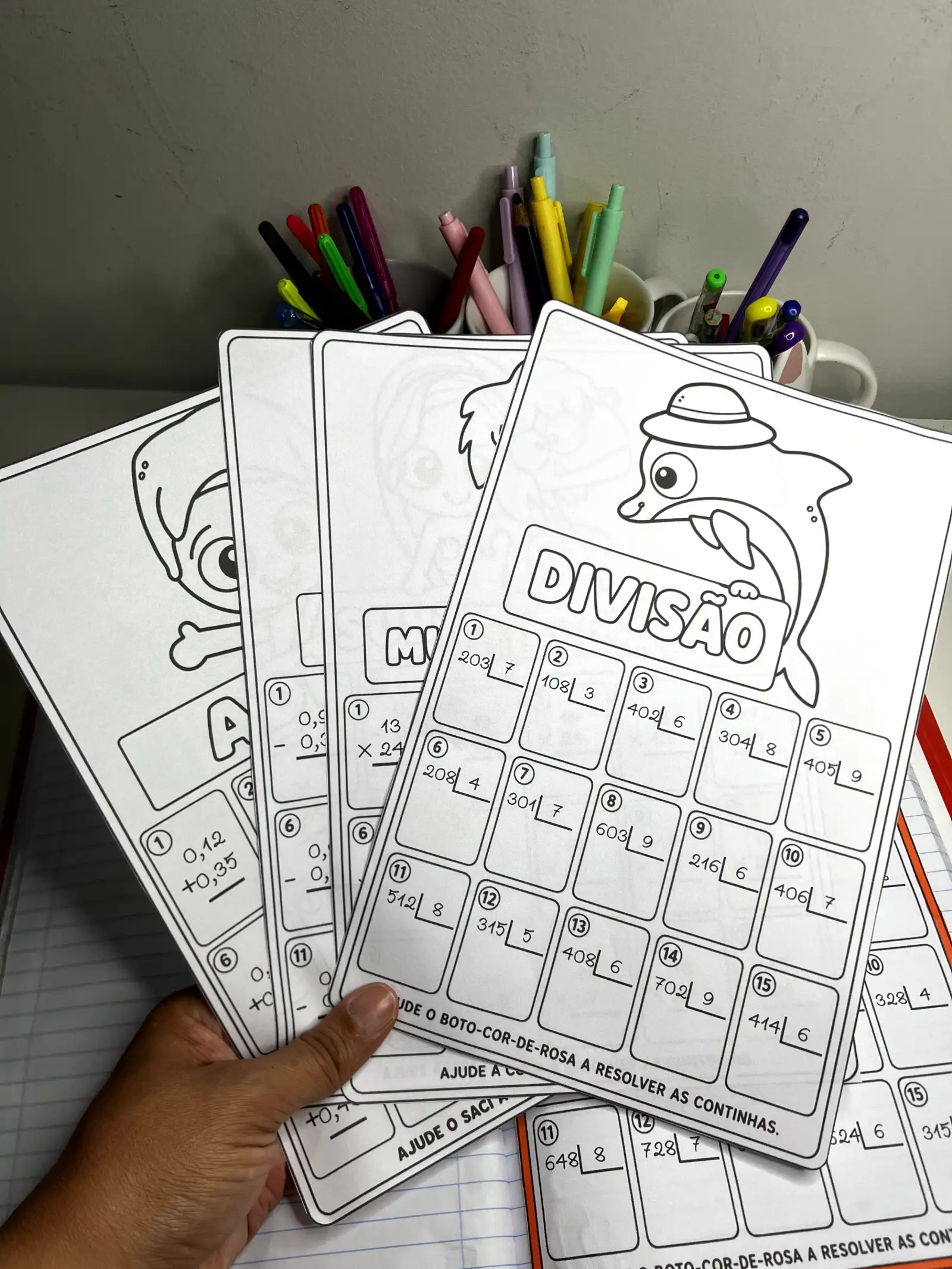 Continhas das 4 Operações Para o 4º Ano - Tema Folclore — amostra 5: Atividades de Matemática para o 4º ano com 240…