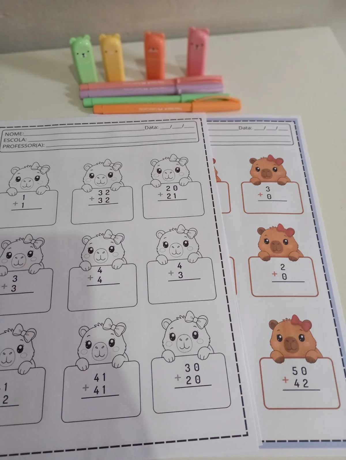 Continhas de Adição – 1º Ano do Ensino Fundamental — Matemática para 1º ano: Material em PDF com 135 continhas de adição…