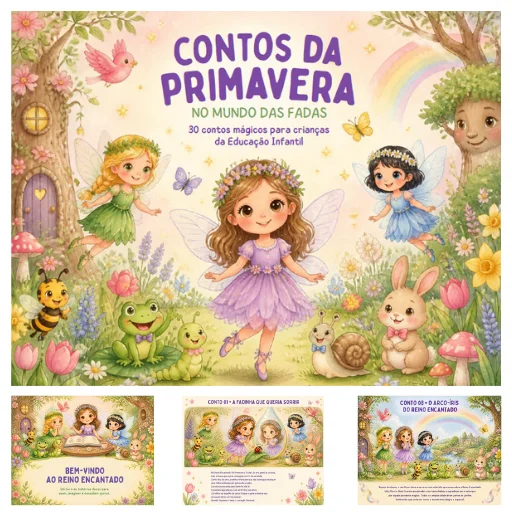 Contos da Primavera no Mundo das Fadas - Primavera no Ensino Infantil — Alfabetização para Educação Infantil: 30 pequenos…