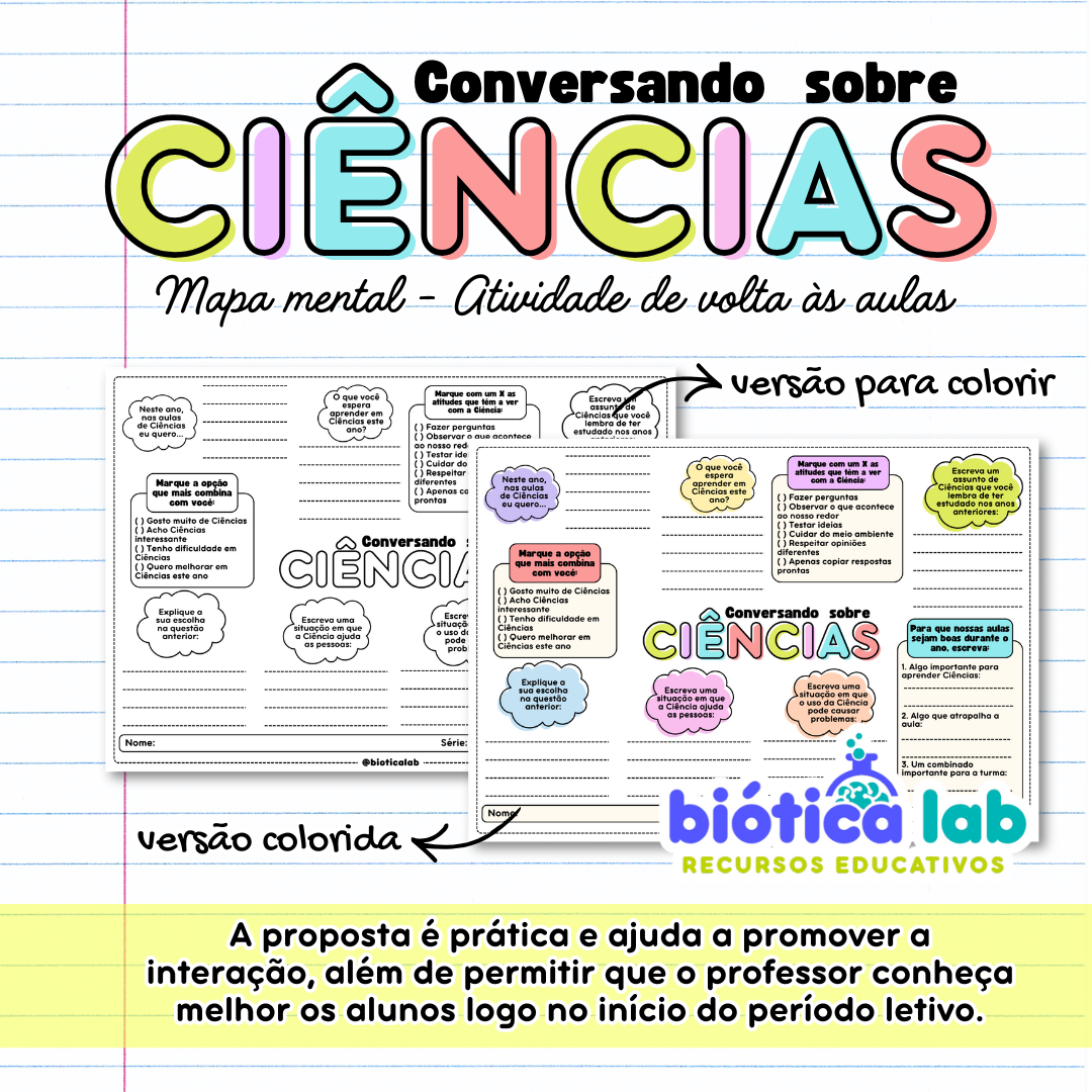 Conversando sobre Ciências - Atividade Volta às Aulas – Material Pedagógico — capa do material