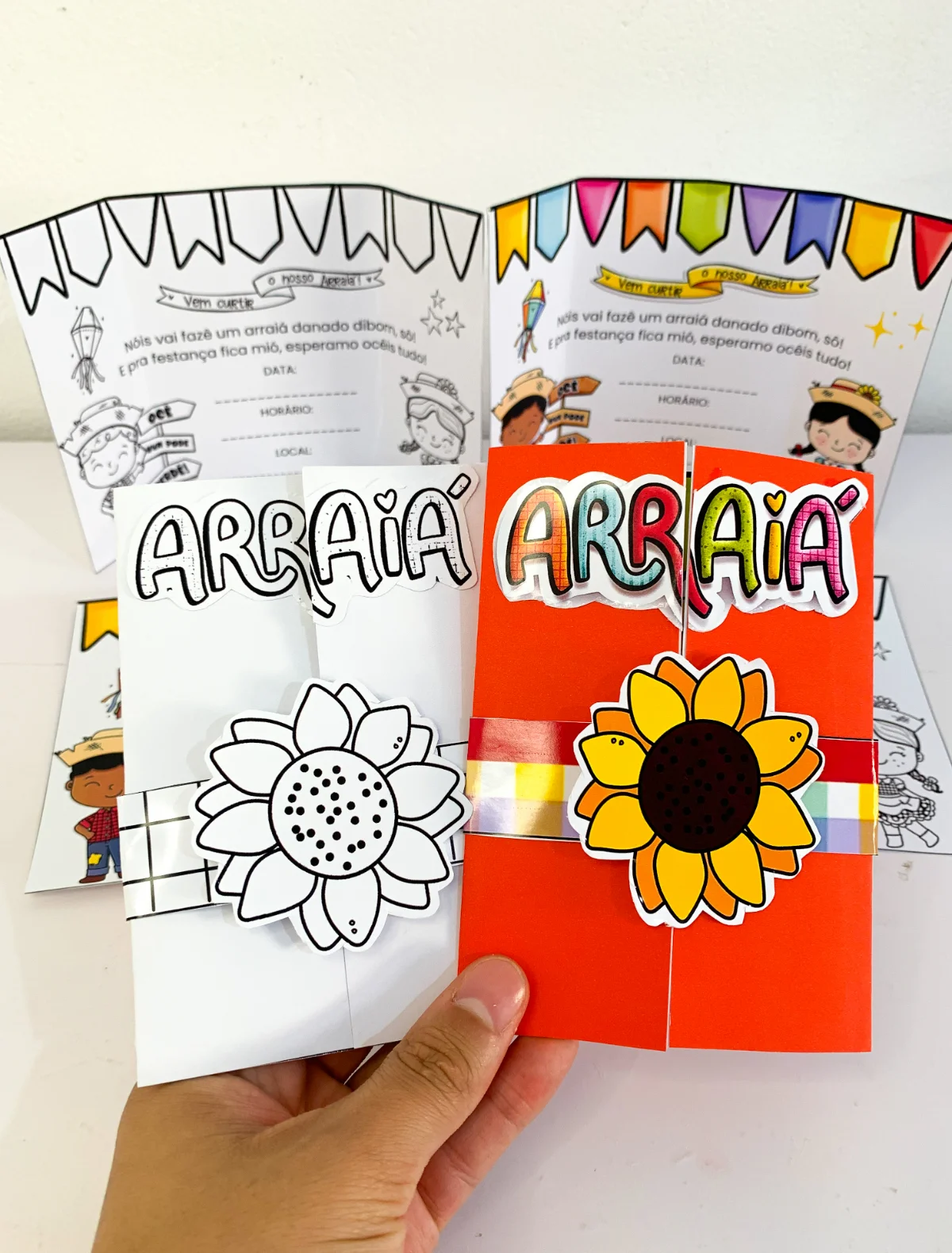 Convite Arraiá – Atividades para Imprimir — amostra 2: Convite bom é aquele que já dá um gostinho da festa